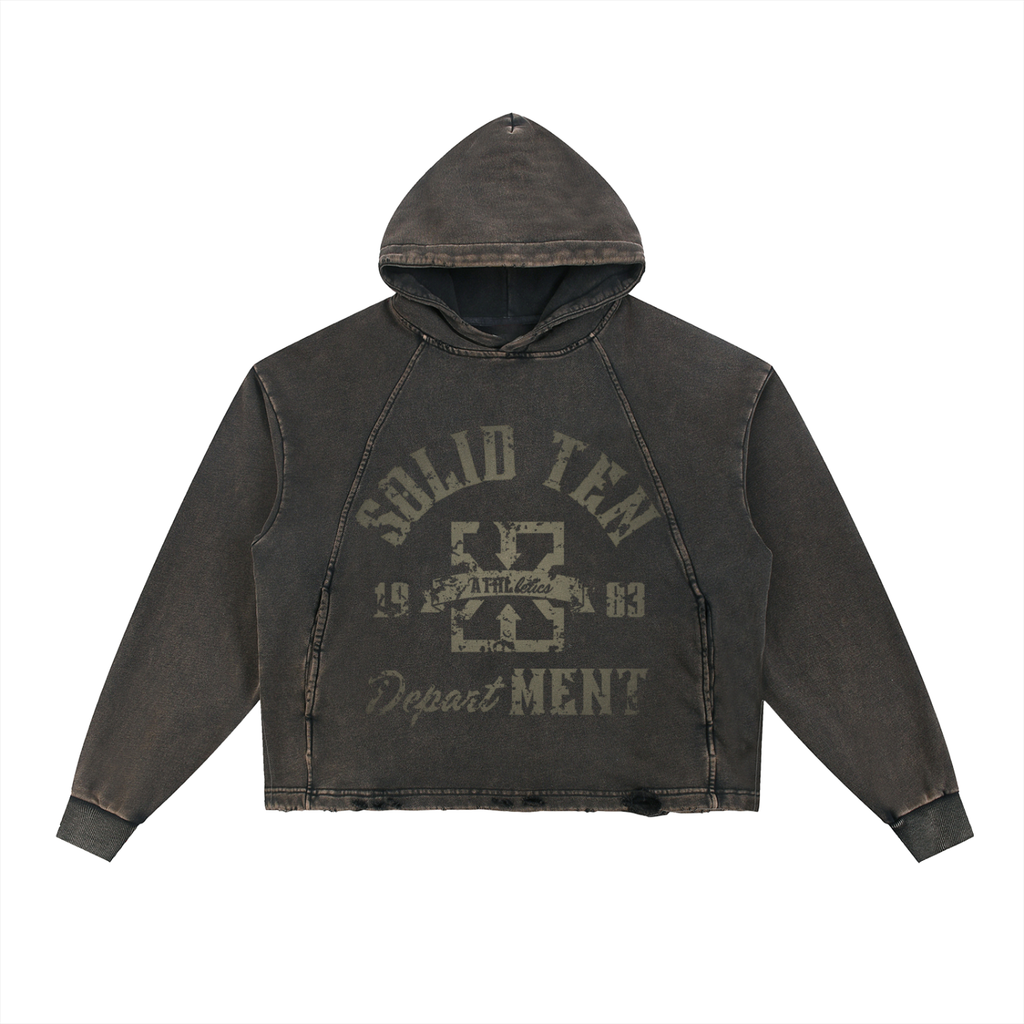 Hoodie ,Distressed hoodie,Washed,Denim washed cotton,Oversized hoodie,Worn hoodie,Lived in ,Vintage washed,Solid ten clothing,Solid ten hoodies