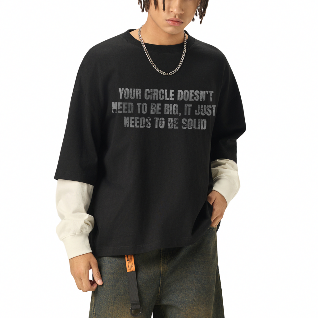 LAYERED LONG SLEEVE TEE - WHITE