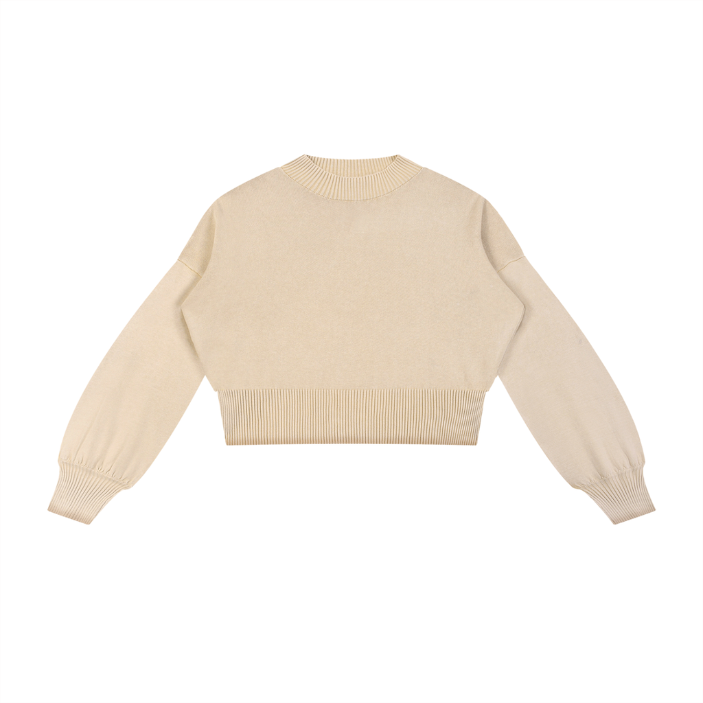 cropped sweater,balloon sleeve sweater,women's sweater,Balloon sweater