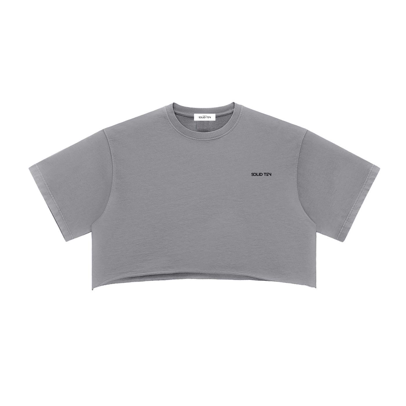 Snow Washed Raw Edge Crop Top