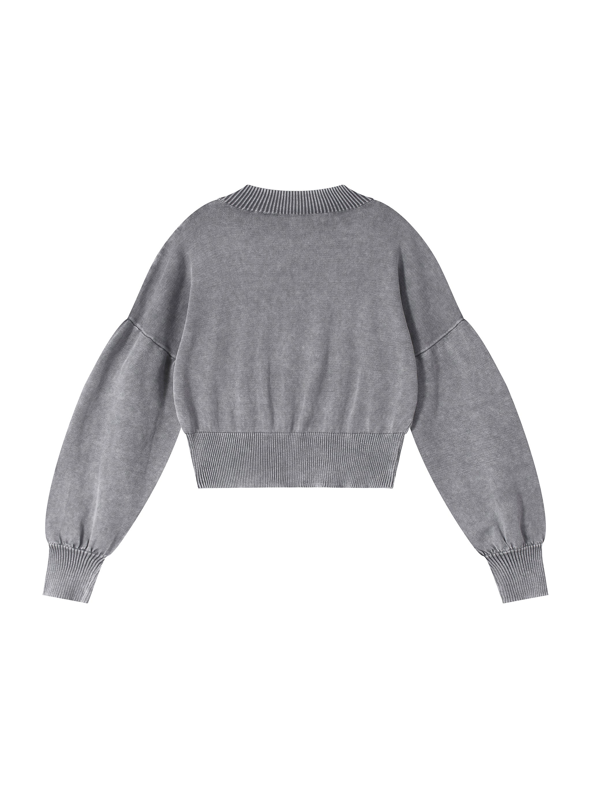 cropped sweater,balloon sleeve sweater,women's sweater,Balloon sweater